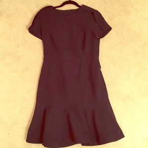 Navy flounce banana republic dress 8